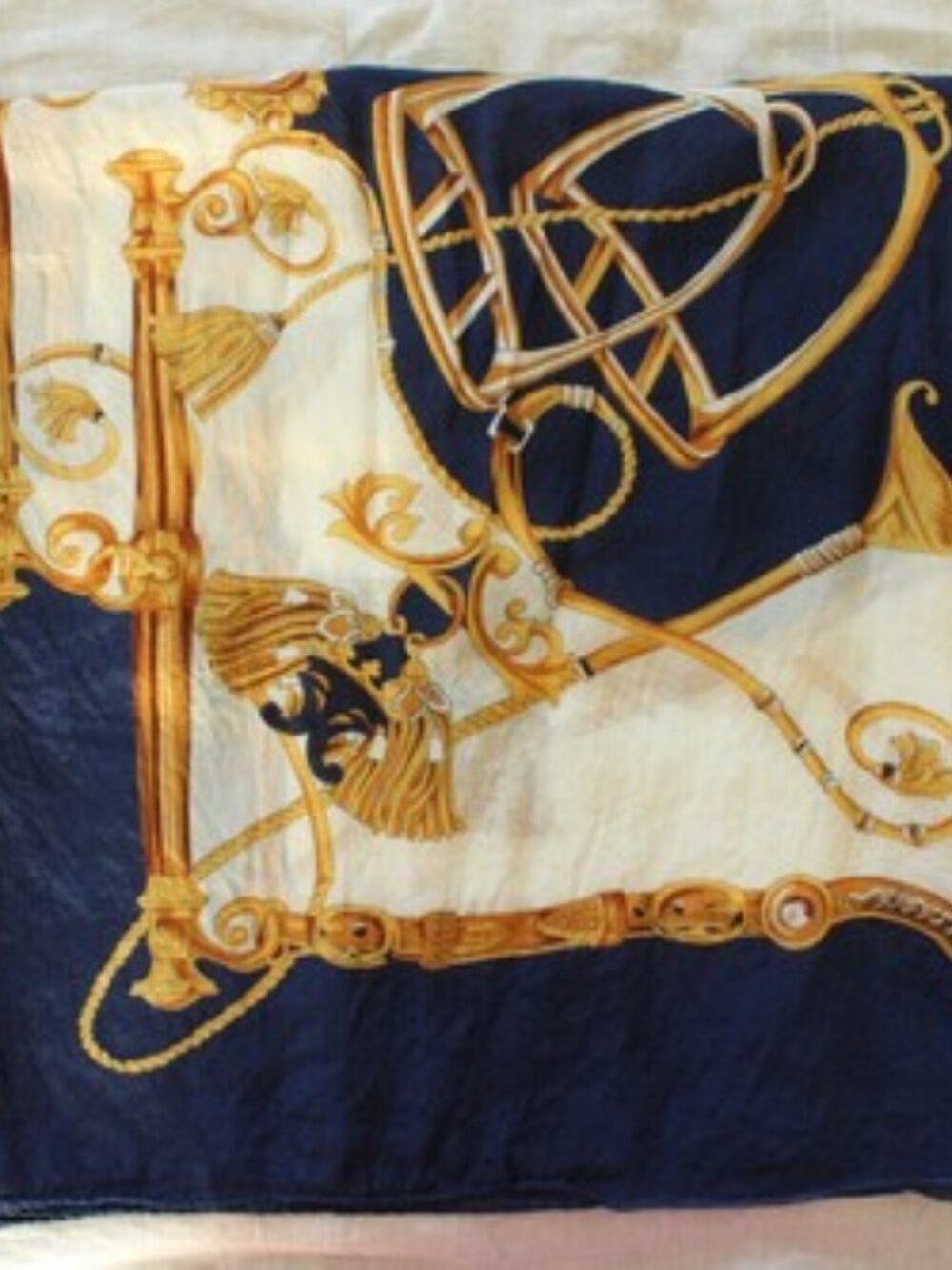 Vintage 100% Silk Square Scarf